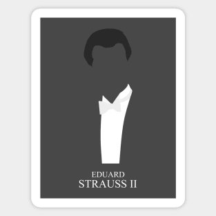 Eduard Strauss II - Minimalist Portrait Sticker